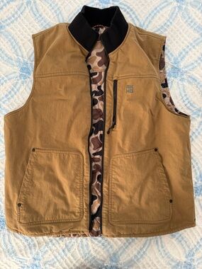 Men’s AKHG Duluth Trading Vest reversible LARGE